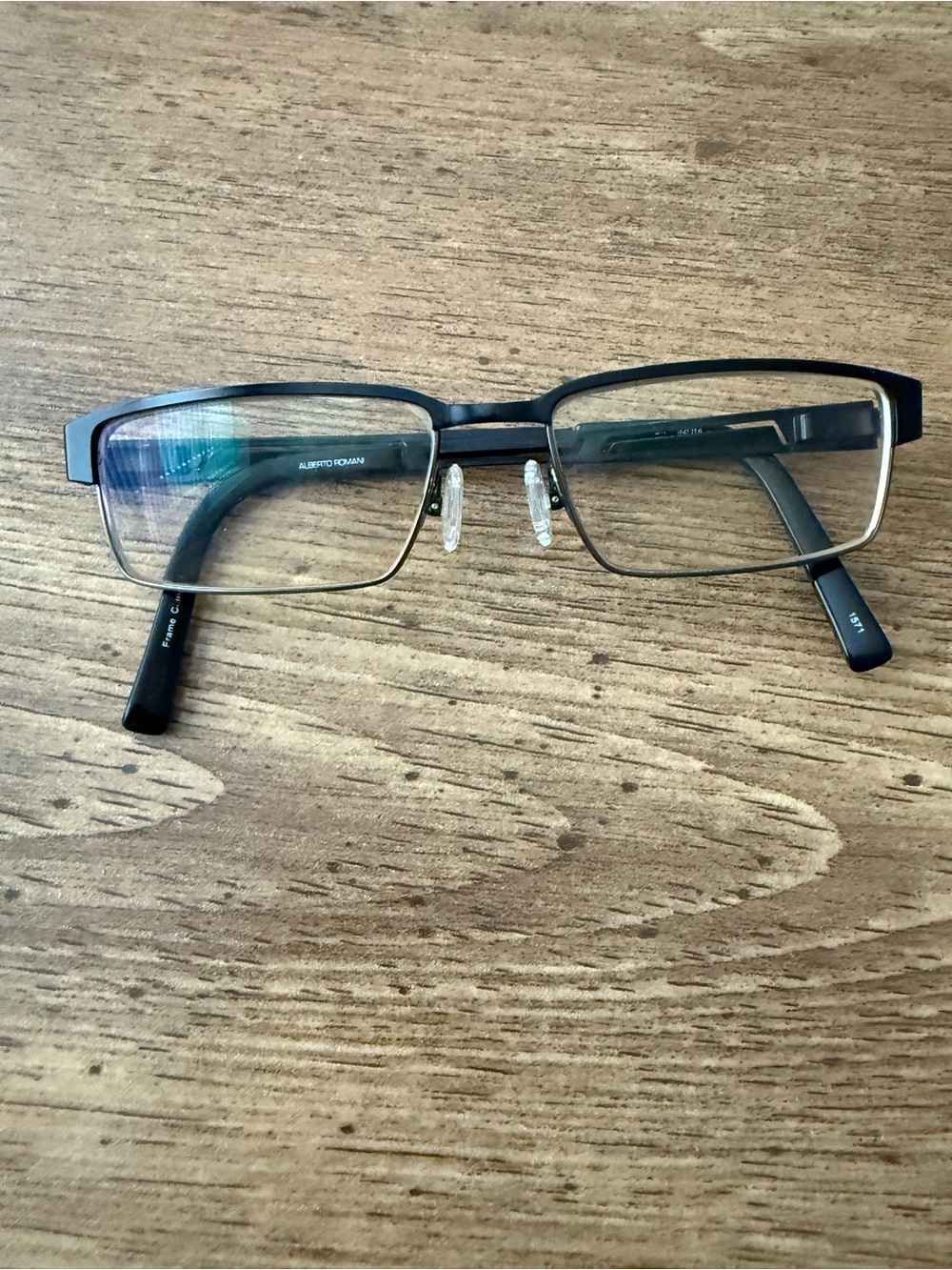 Alberto Romani Eyeglasses Frames AR 810 BK Black Rectangular Full Rim 52-16-145
